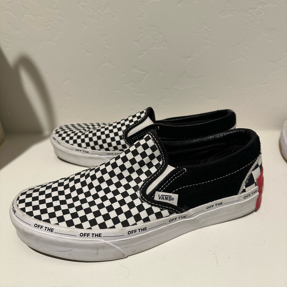 Vans Black and White Checkered Slip-Ons